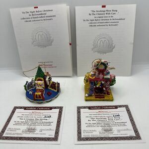 McDonald's 1996 McMemories Ornaments Box "The Stockings Were Hung" "Not A Creatu